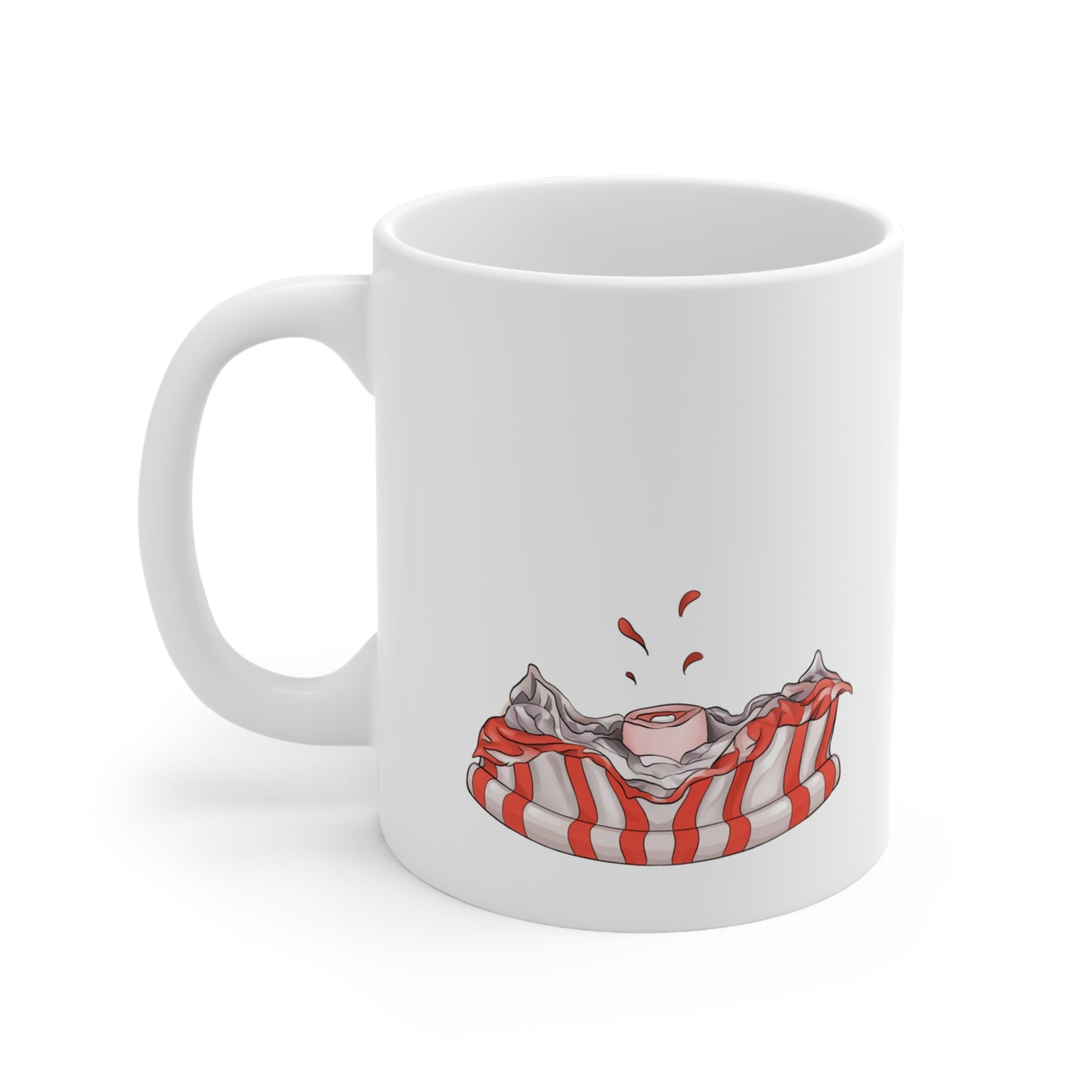 Biscuit gore White Ceramic Mug, 11oz