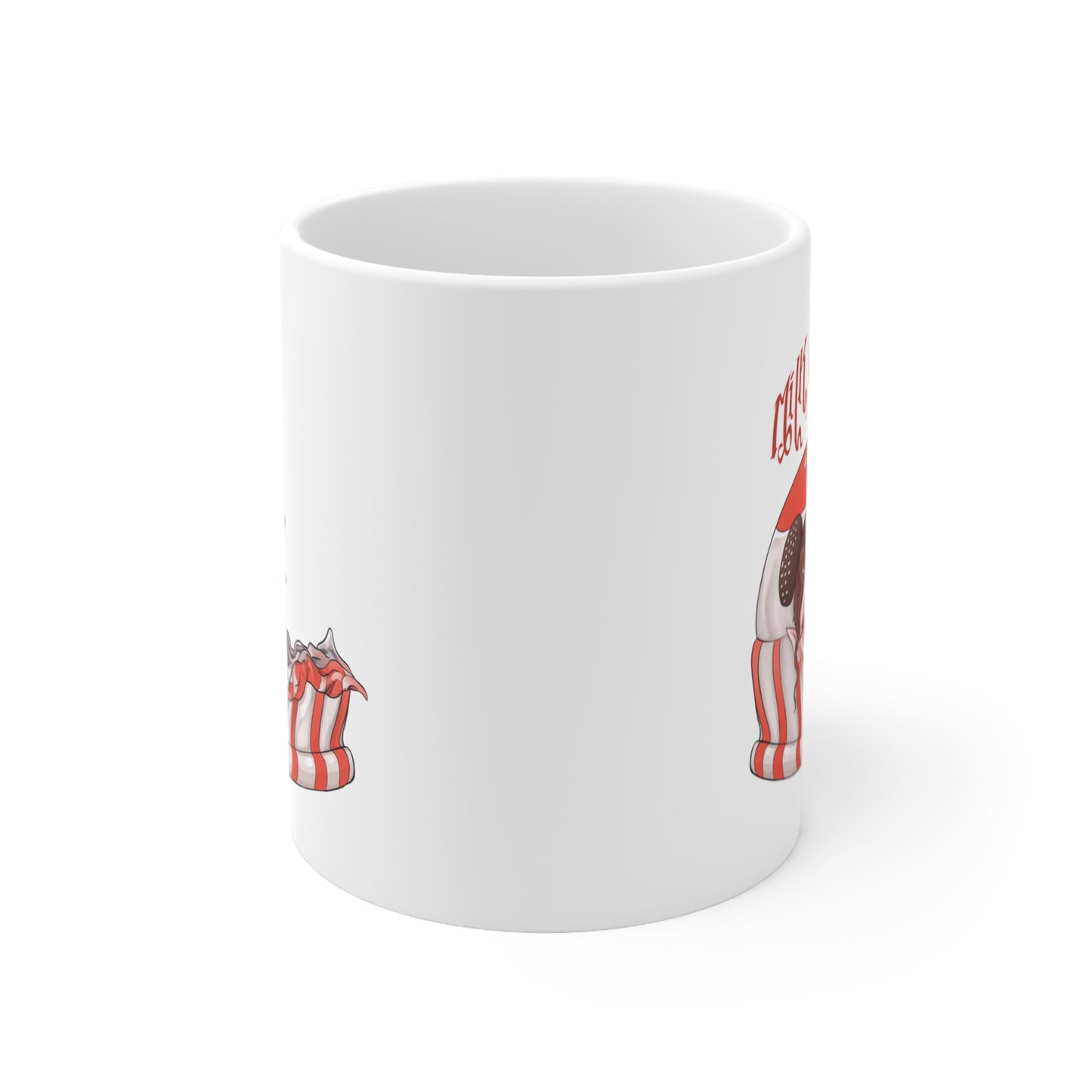 Biscuit gore White Ceramic Mug, 11oz