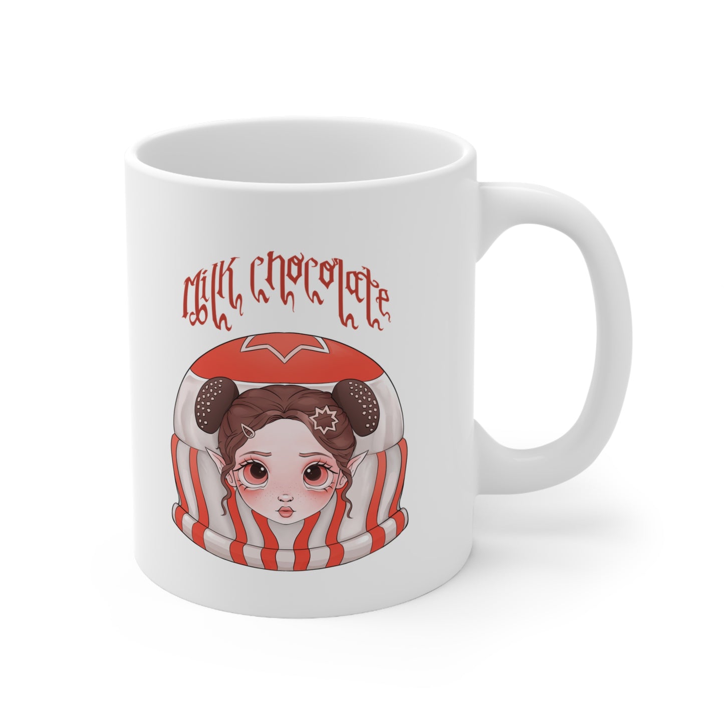 Biscuit gore White Ceramic Mug, 11oz